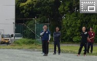 顧問による陸上競技部選手紹介の様子