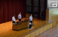 賞状伝達式の様子（陸上競技部）