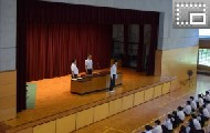 賞状伝達式の様子（JRC部）